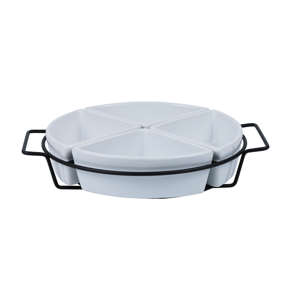 4 Section Round Server Set