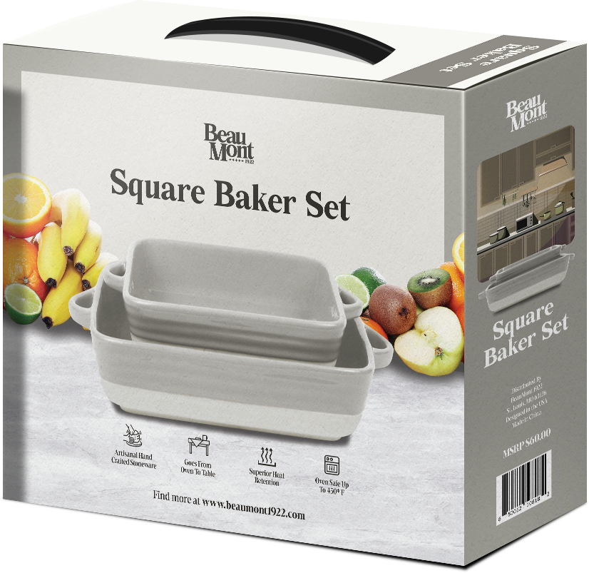 2pc Heritage Square Baker Set
