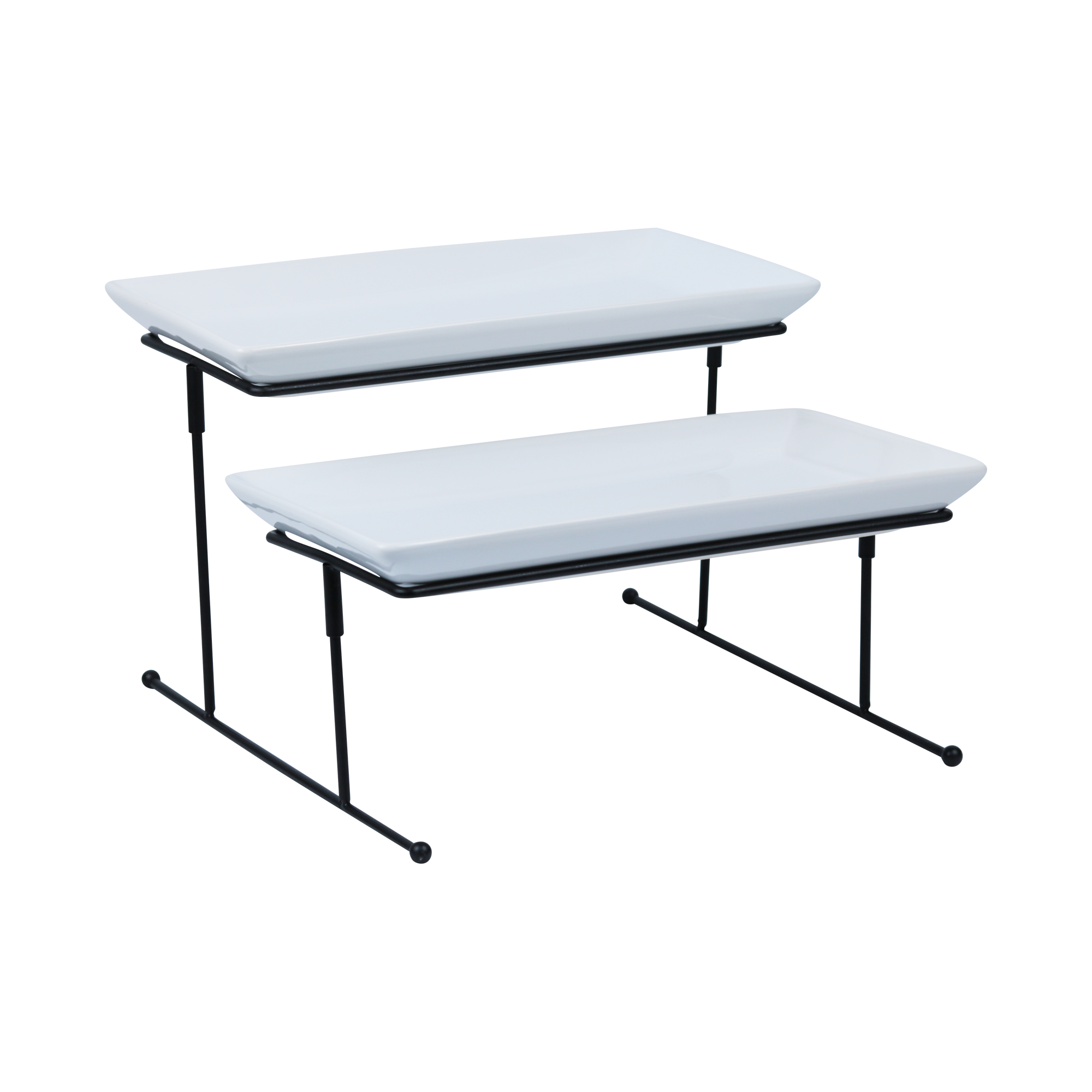 2 Tier Rectangle Server Set – BeauMont 1922